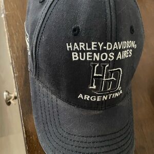 Harley-Davidson Black and White Embroidered Cap